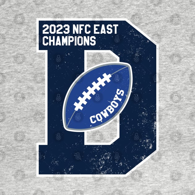 Big Bold Dallas Cowboys 2023 NFC East Champs by Rad Love